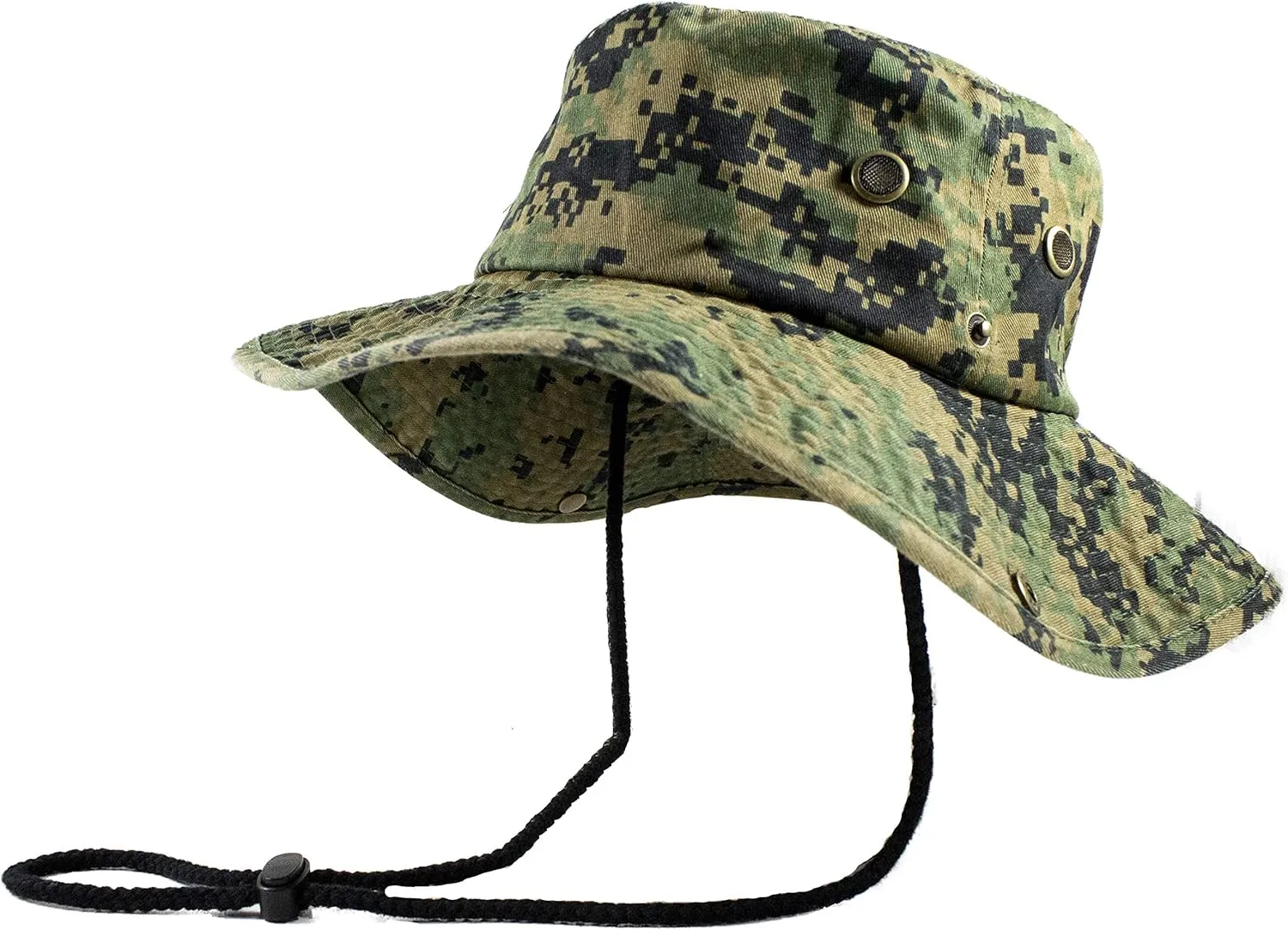 Unisex 100% Cotton Camo Bucket Hat Fishing Hunting Camping Safari Boonie Sun Summer