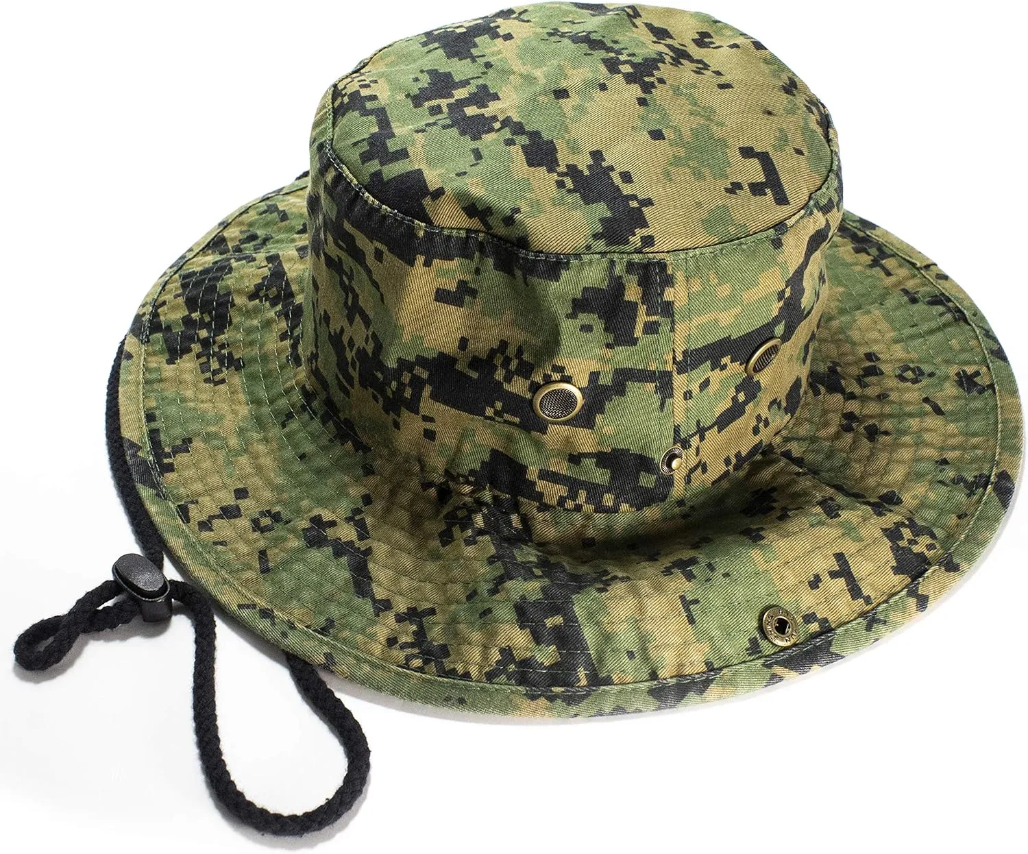 Unisex 100% Cotton Camo Bucket Hat Fishing Hunting Camping Safari Boonie Sun Summer