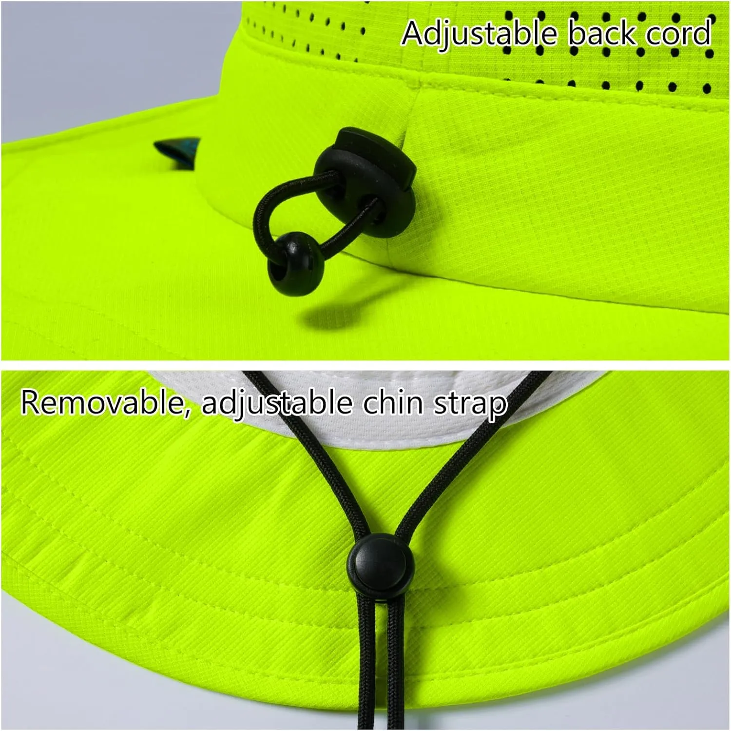 UPF 50  Bucket Sun Hat with Laser Perforated Mesh Cooling Adjustable Breathable Lightweight for Outdoor Men Women