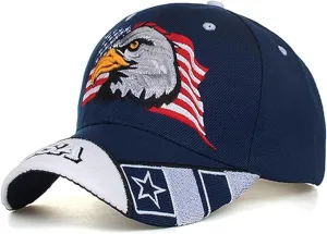 USA-Flag Eagles-Hat American Baseball-Cap Embroidered
