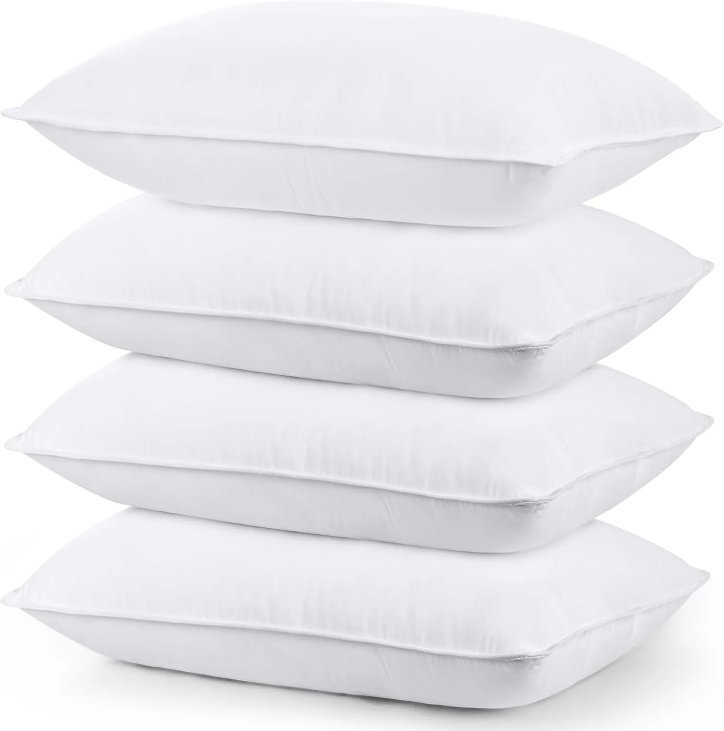 Utopia Bedding Bed Pillows for Sleeping (White), Standard/Queen Size, Set of 4, Hotel Pillow, Cooling Pillows for Side, Back or Stomach Sleepers