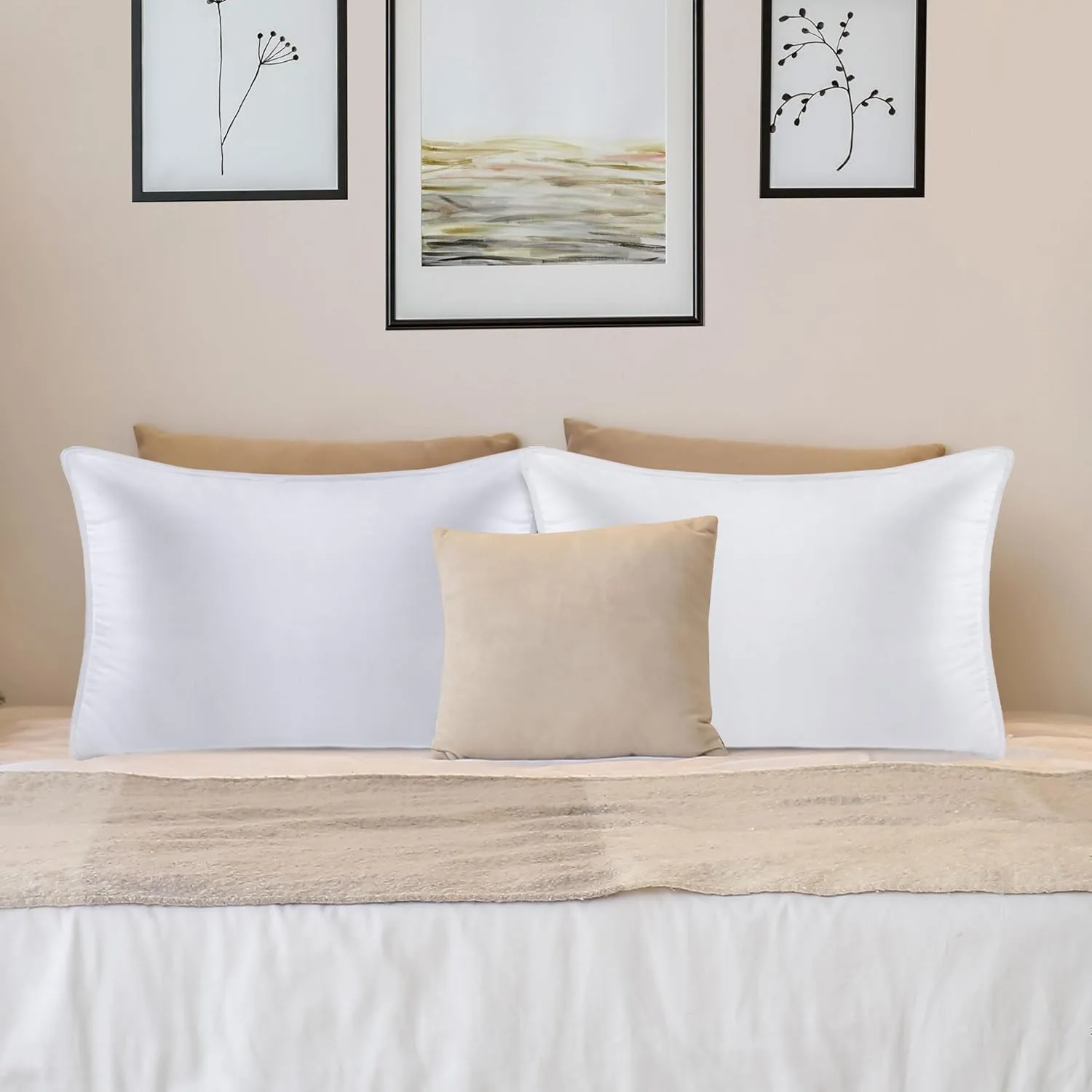 Utopia Bedding Bed Pillows for Sleeping (White), Standard/Queen Size, Set of 4, Hotel Pillow, Cooling Pillows for Side, Back or Stomach Sleepers