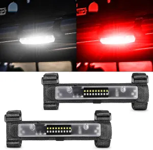 UTV Interior Light, RFROAD LIGHTING Universal Roll Bar Dome Light Roll Cage Mount Lights for UTV Polaris RZR Talon Golf Cart Ranger Truck Boat- White/Red (2 Pack)