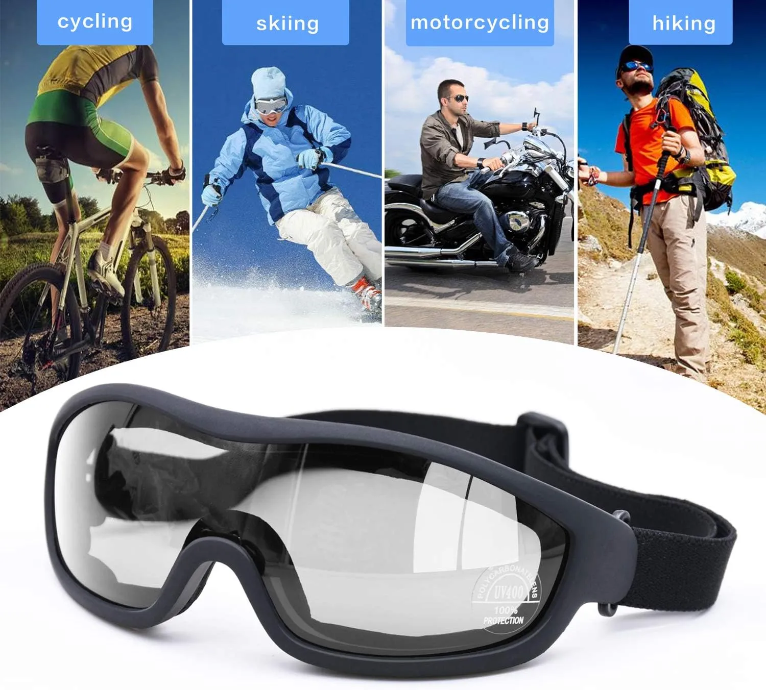 UV Protective Outdoor Glasses Motorcycle Goggles Military Sunglasses Tactical Goggles