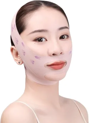 V Line Face Lifting Strap, Chin Strap for Sleeping, Double Chin Reducer for Women, Jaw Line Sculptor Eliminator, Mask Shaper for Jawline, Neck Lift Jaw Tightening Exerciser, Face Lift Tape Remover