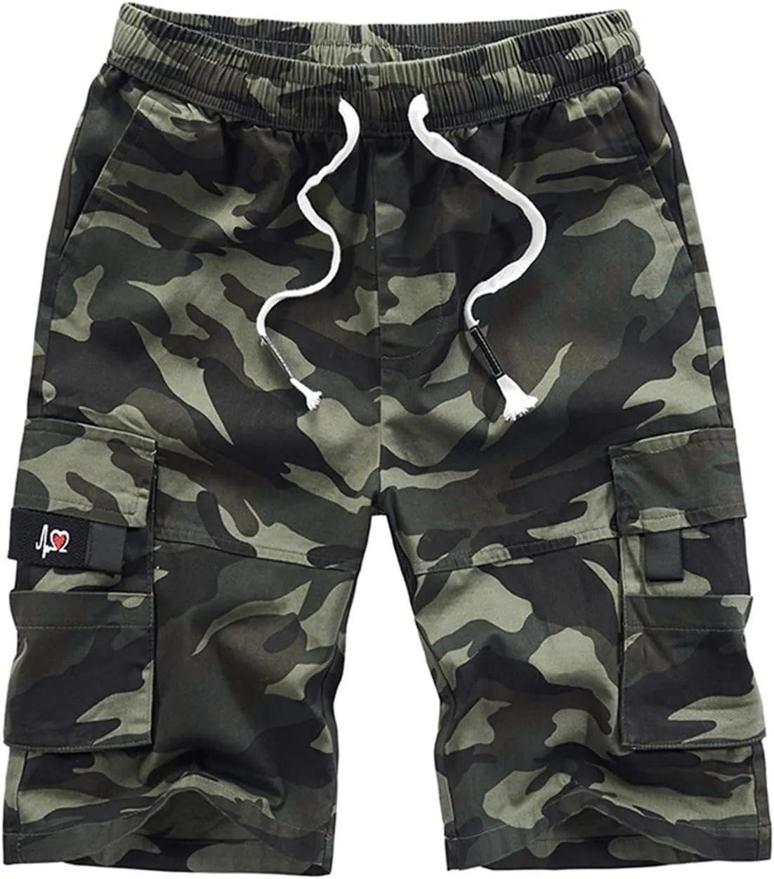Vcansion Men's Casual Cotton Loose Fit Lightweight Multi-Pockets Cargo Shorts