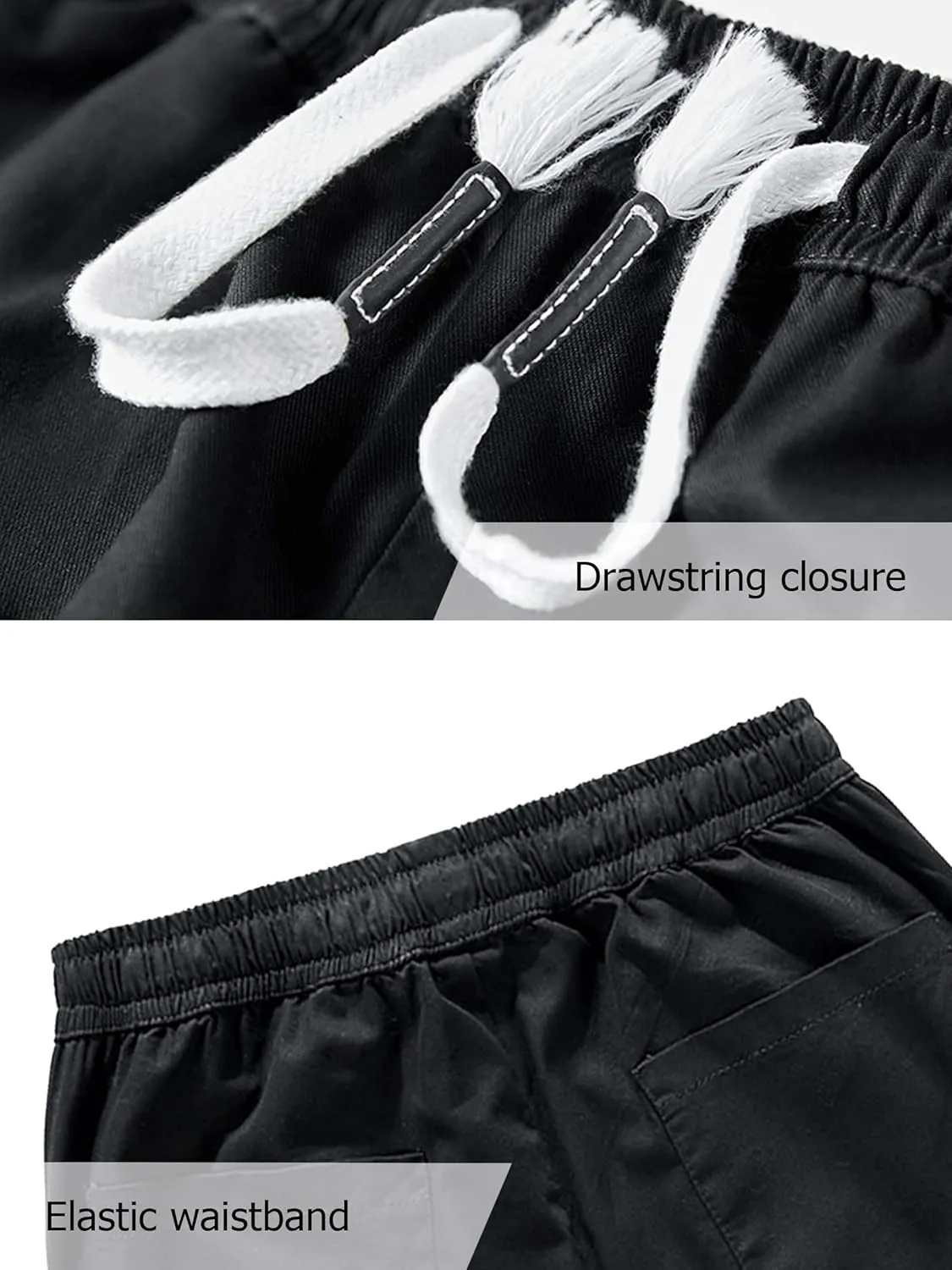 Vcansion Men's Casual Cotton Loose Fit Lightweight Multi-Pockets Cargo Shorts