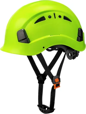 Vented Hard Safety Helmet, ABS Work Helmet with Adjustable 6-Point Suspension, ANSI Z89.1 Certified for Construction, Climbing, and Industrial Use