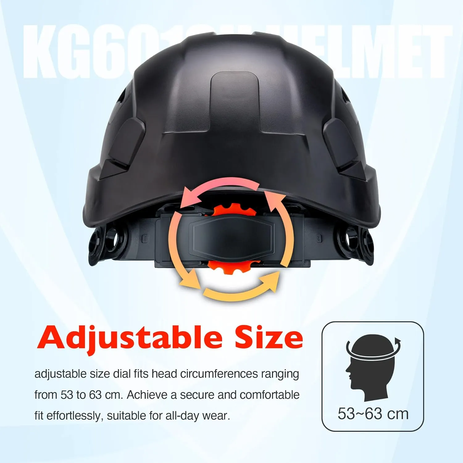 Vented Hard Safety Helmet, ABS Work Helmet with Adjustable 6-Point Suspension, ANSI Z89.1 Certified for Construction, Climbing, and Industrial Use