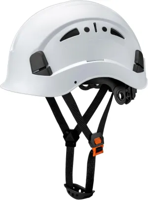 Vented Hard Safety Helmet, ABS Work Helmet with Adjustable 6-Point Suspension, ANSI Z89.1 Certified for Construction, Climbing, and Industrial Use