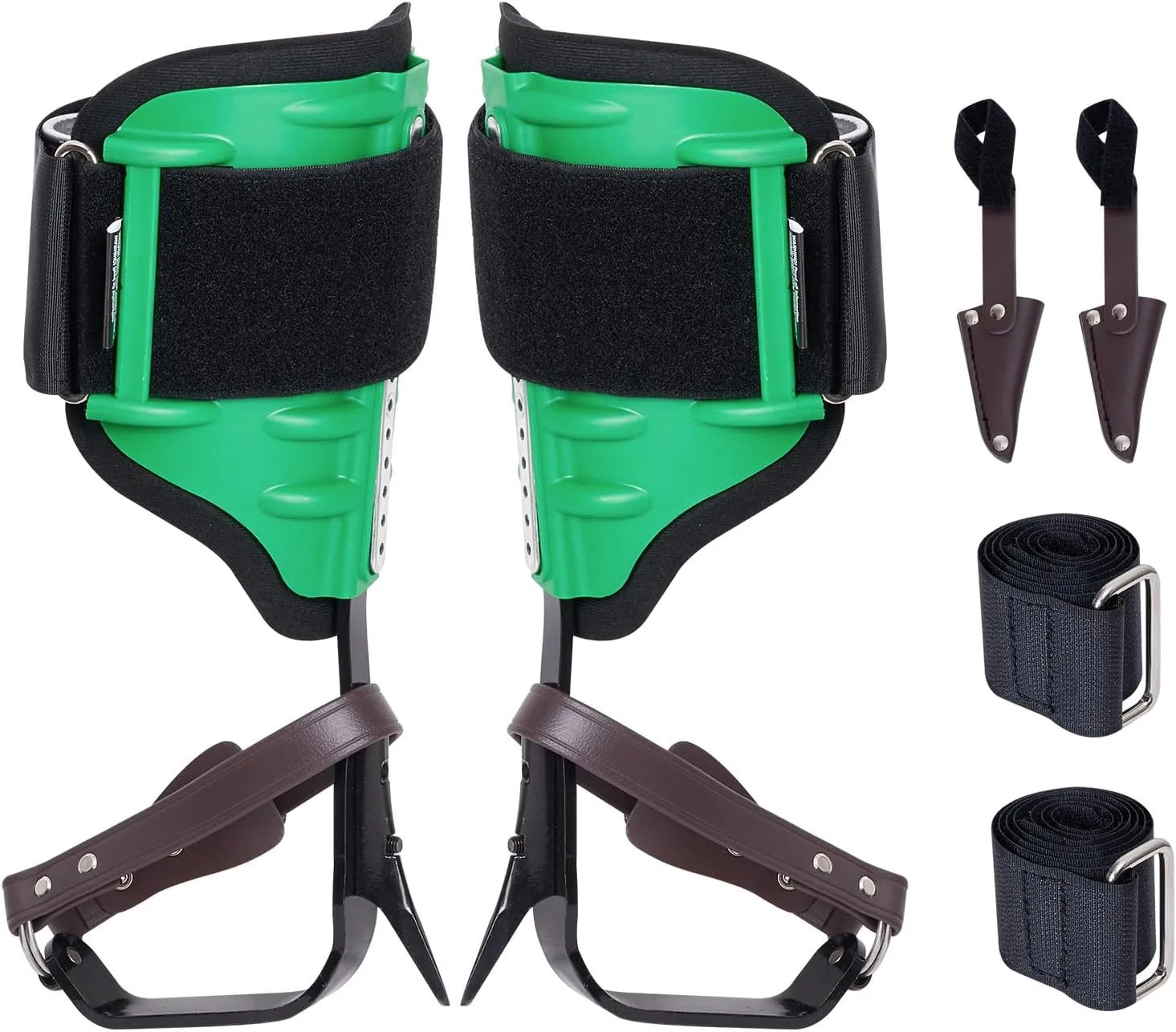 VEVOR Tree Climbing Spikes, 1 Pair Climbing Spurs, 350lbs Load Capacity Tree Climbing Gear with Straps and Spike Protectors, Arborist Equipment for Climbers, Hunting, Fruit Picking