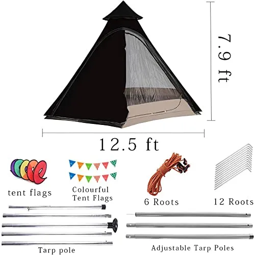 Vidalido Dome Camping Tent 5-6 Person 4 Season