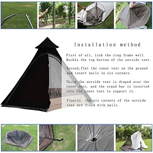 Vidalido Dome Camping Tent 5-6 Person 4 Season