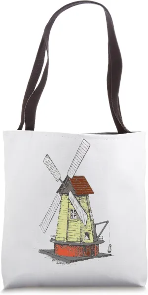 Vintage Windmill Tote Bag