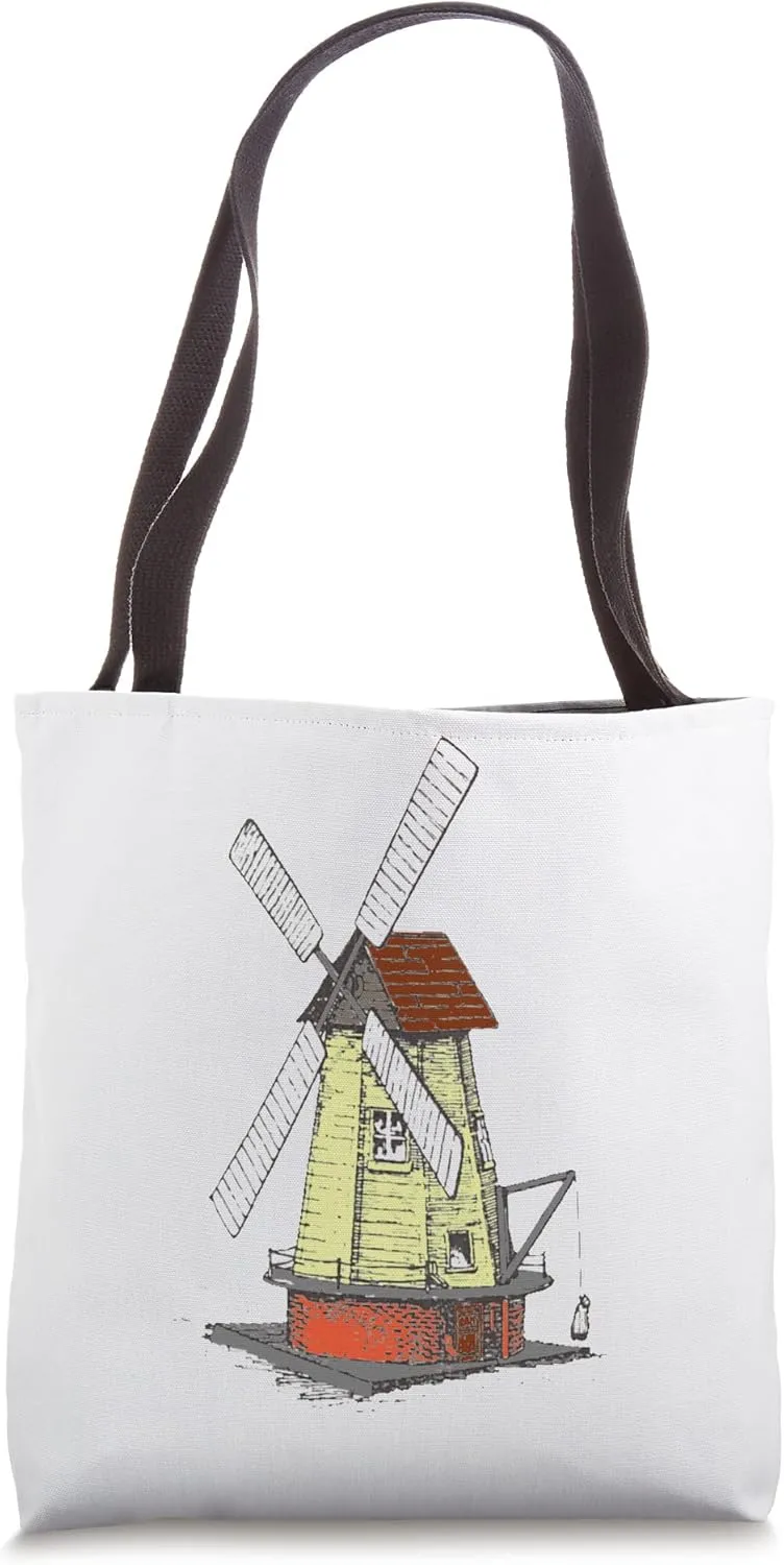 Vintage Windmill Tote Bag