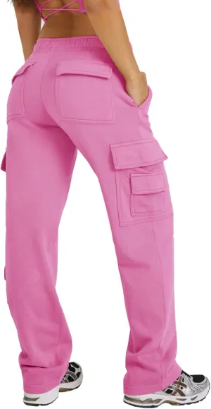 Waitfairy Wide Leg Sweatpants Women Cargo Pants for Girls High Waisted Baggy Sweatpants for Women Casual Pants with Pockets
