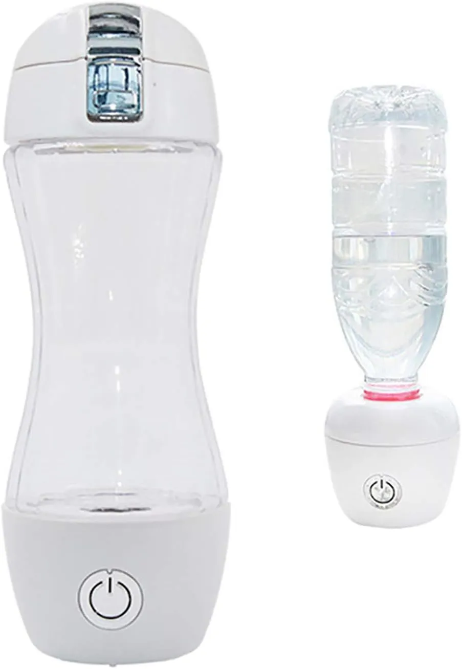 Water Purifiers, Portable Hydrogen Water Bottle Generator Ionized Mode 3 Mins and 5 Mins Make Hydrogen Content Up to 1000-1500 PPB Eco-Friendly Tritan Plastic Bottle for Hiking, Camping 350Ml