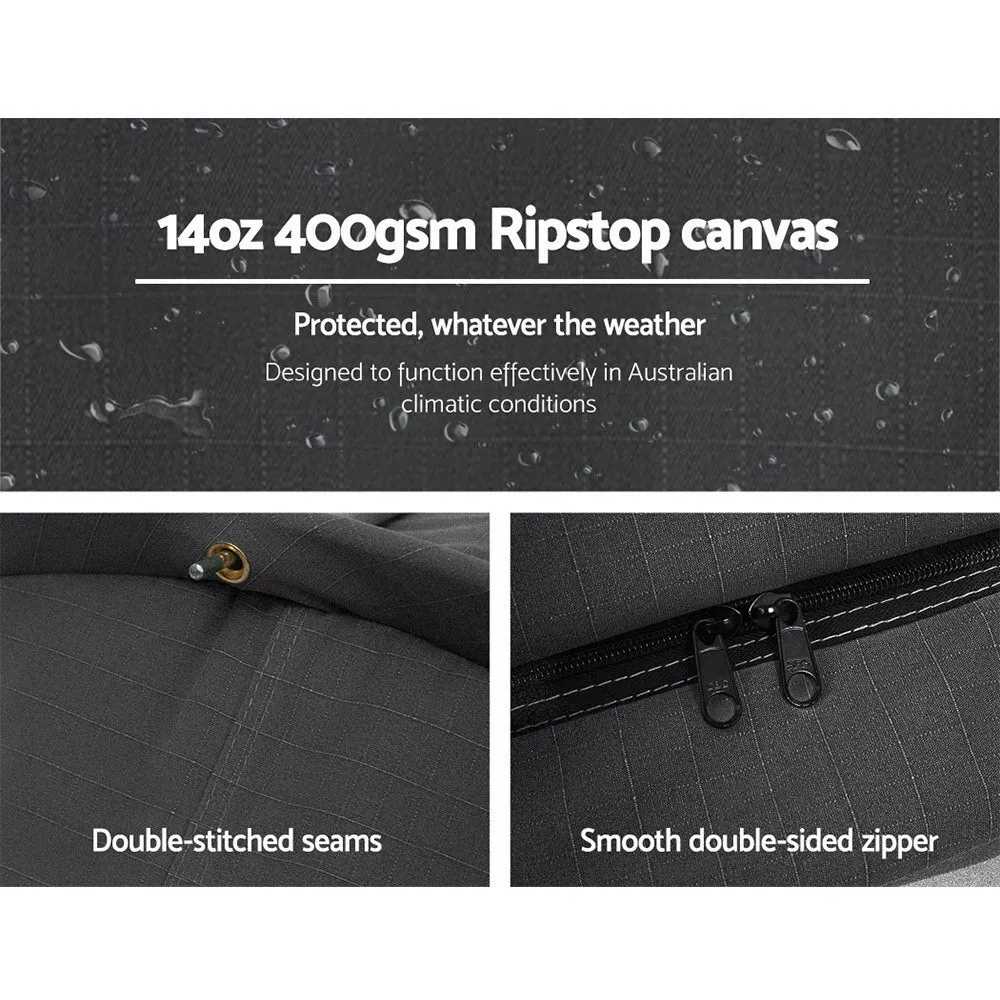 Weisshorn Double Swag Camping Swags Canvas Free Standing Dome Tent Dark Grey-WA_Rural