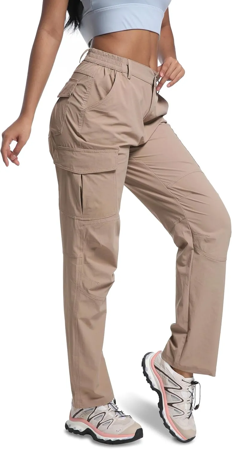 WENRONSTA Women's Hiking Cargo Pants Lightweight Quick Dry Waterproof UPF 50  Camping Fishing Travel Outdoor Work Pants