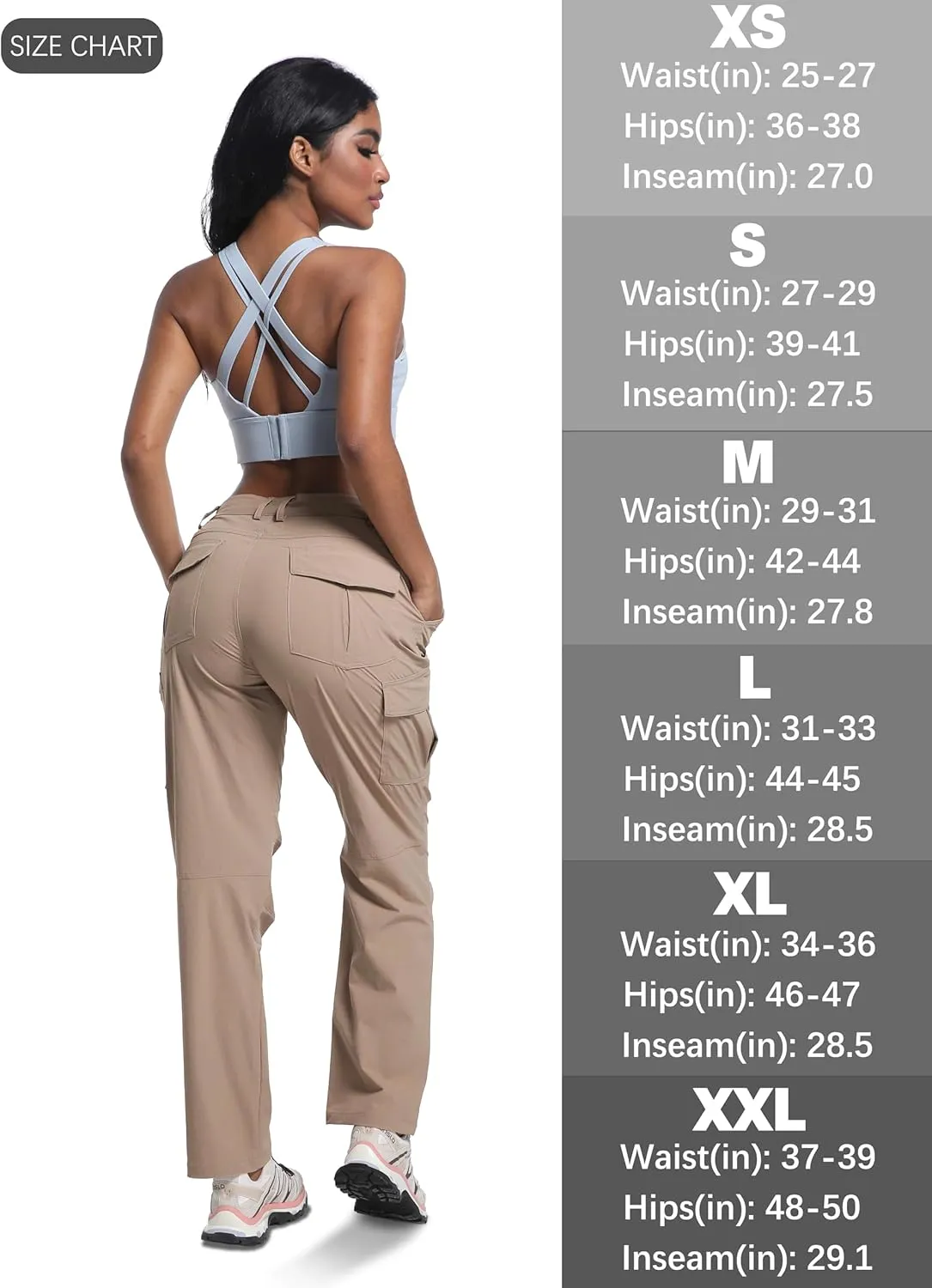 WENRONSTA Women's Hiking Cargo Pants Lightweight Quick Dry Waterproof UPF 50  Camping Fishing Travel Outdoor Work Pants