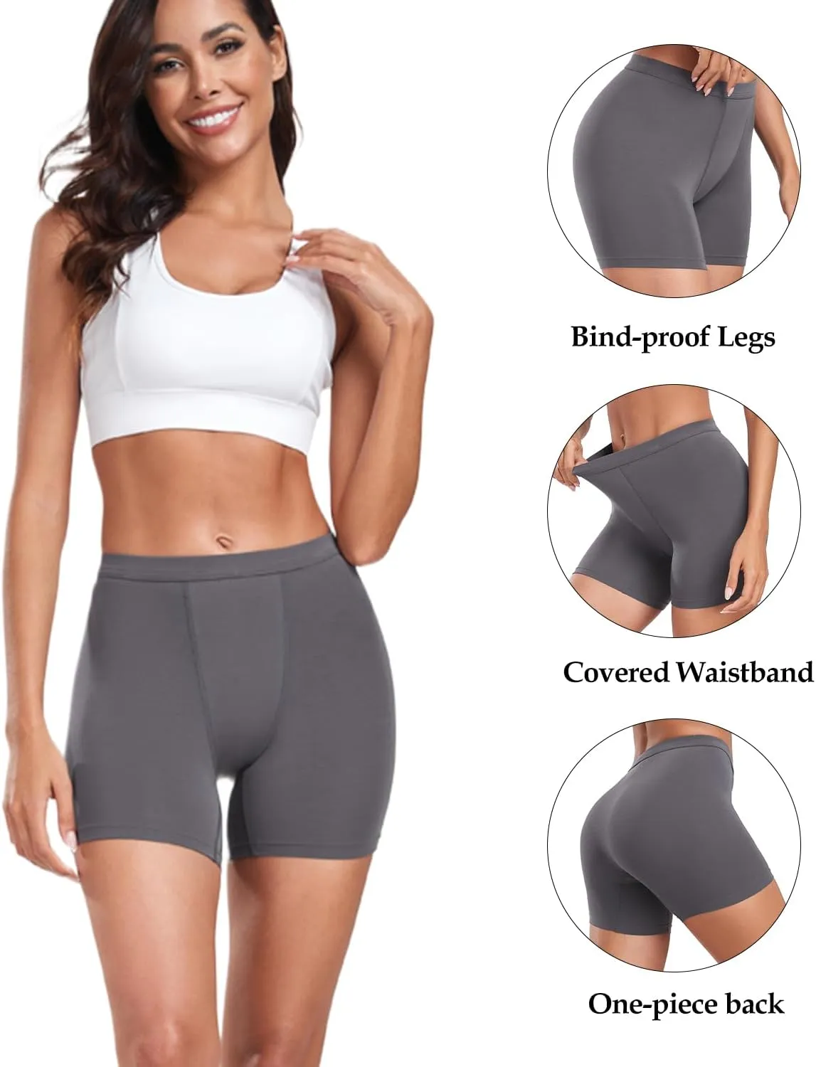 wirarpa Women's Modal Boy Shorts Panties Soft Microfiber Boxer Briefs Underwear 4 Pack