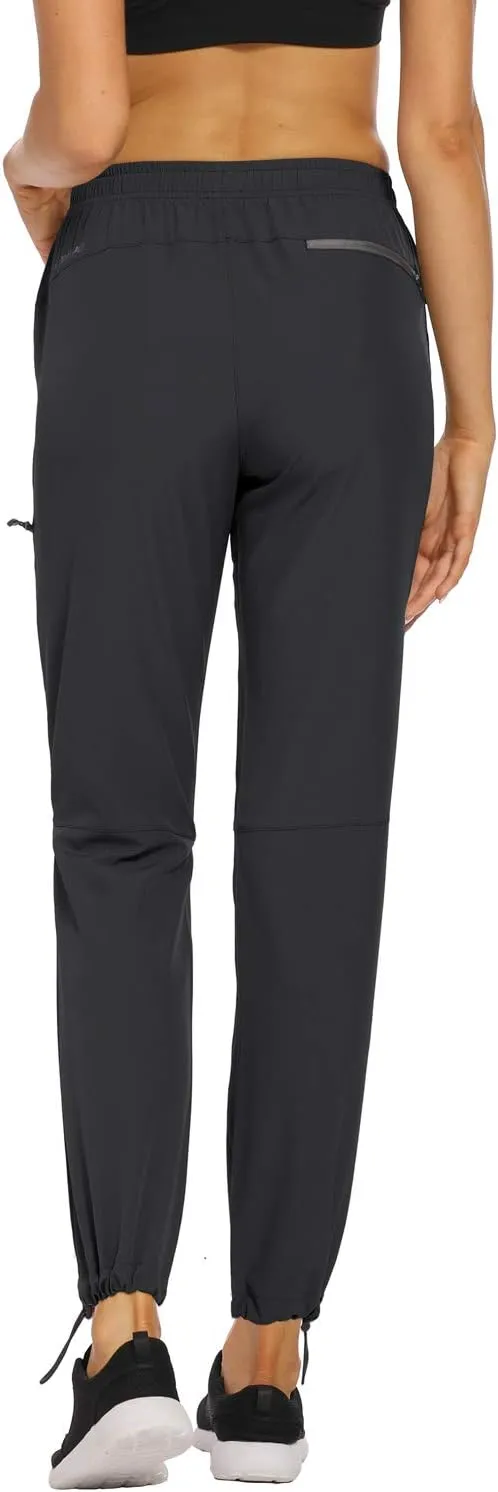 Women’s Cargo Hiking Pants Lightweight Joggers Quick Dry Water Resistant Lounge Outdoor Travel Pants Zipper Pockets