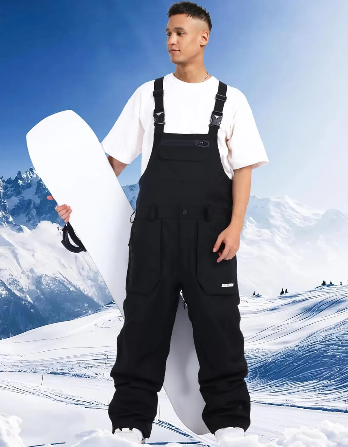 Womens Mens Snowboard Bibs Ski Pants snowboarding Overalls Waterproof Windproof Adjustable Straps Winter Sport