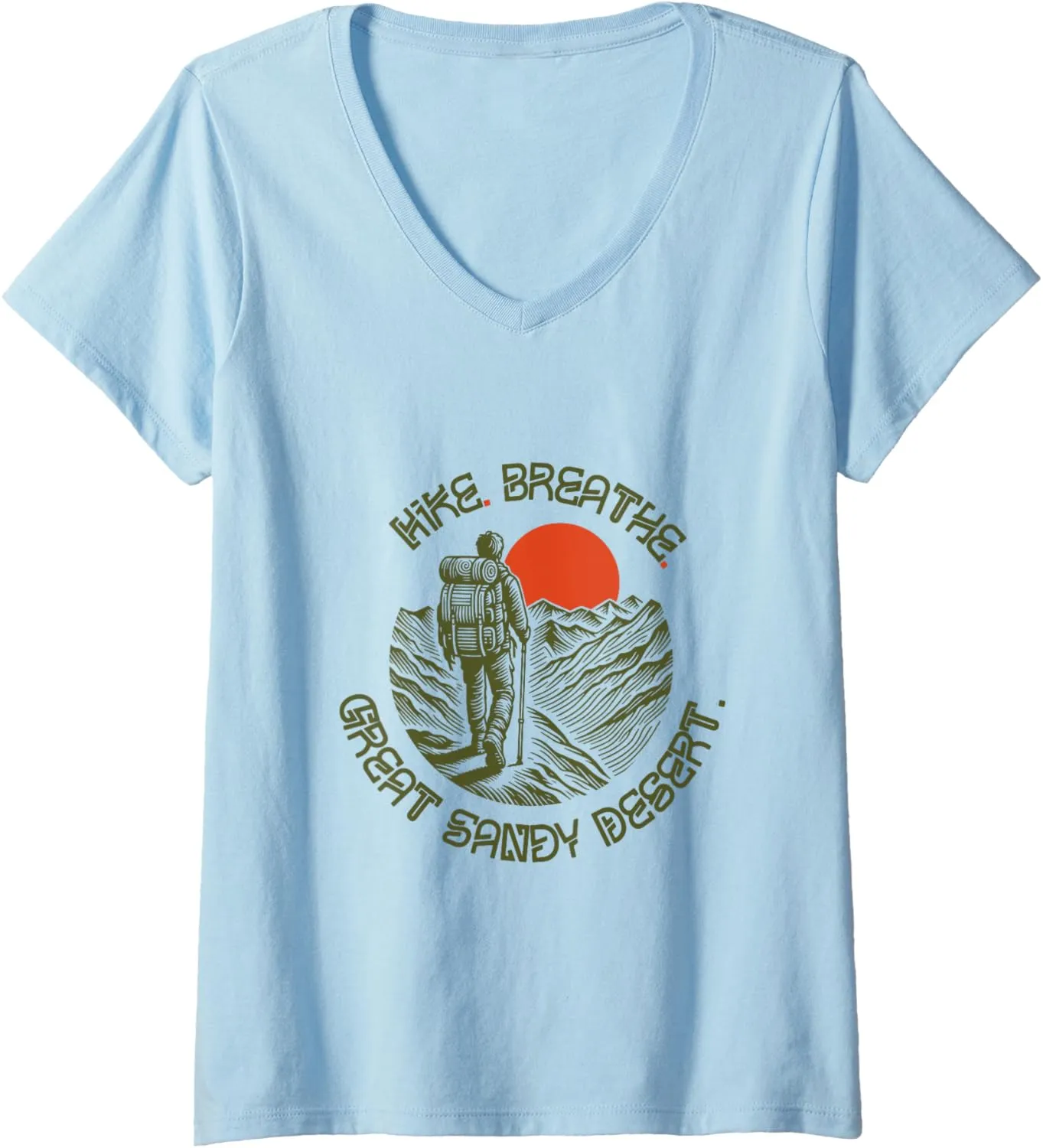 Womens Mountaineering - Great Sandy Desert V-Neck T-Shirt