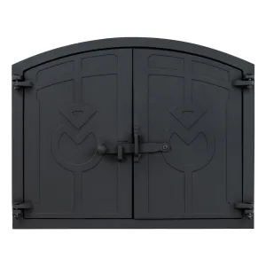 Woodside Cast Iron Outdoor Pizza/Fire Wood Oven Door, 48cm x 38cm Door