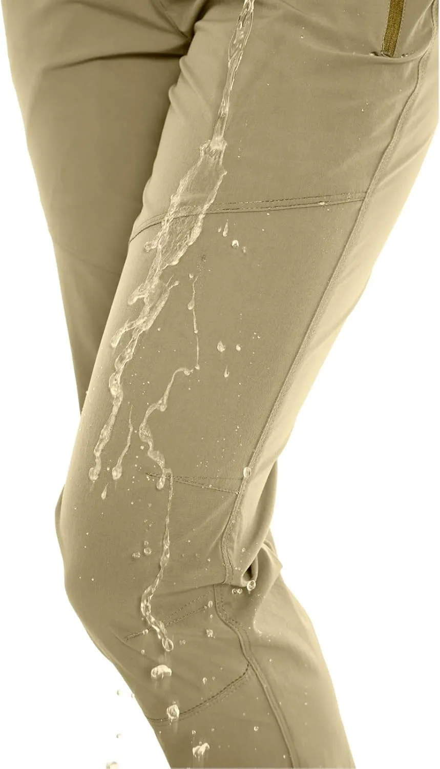 WORK IDEA Women's Hiking Pants Outdoor Water-Resistant Quick Dry Flex Travel Pants Lightweight
