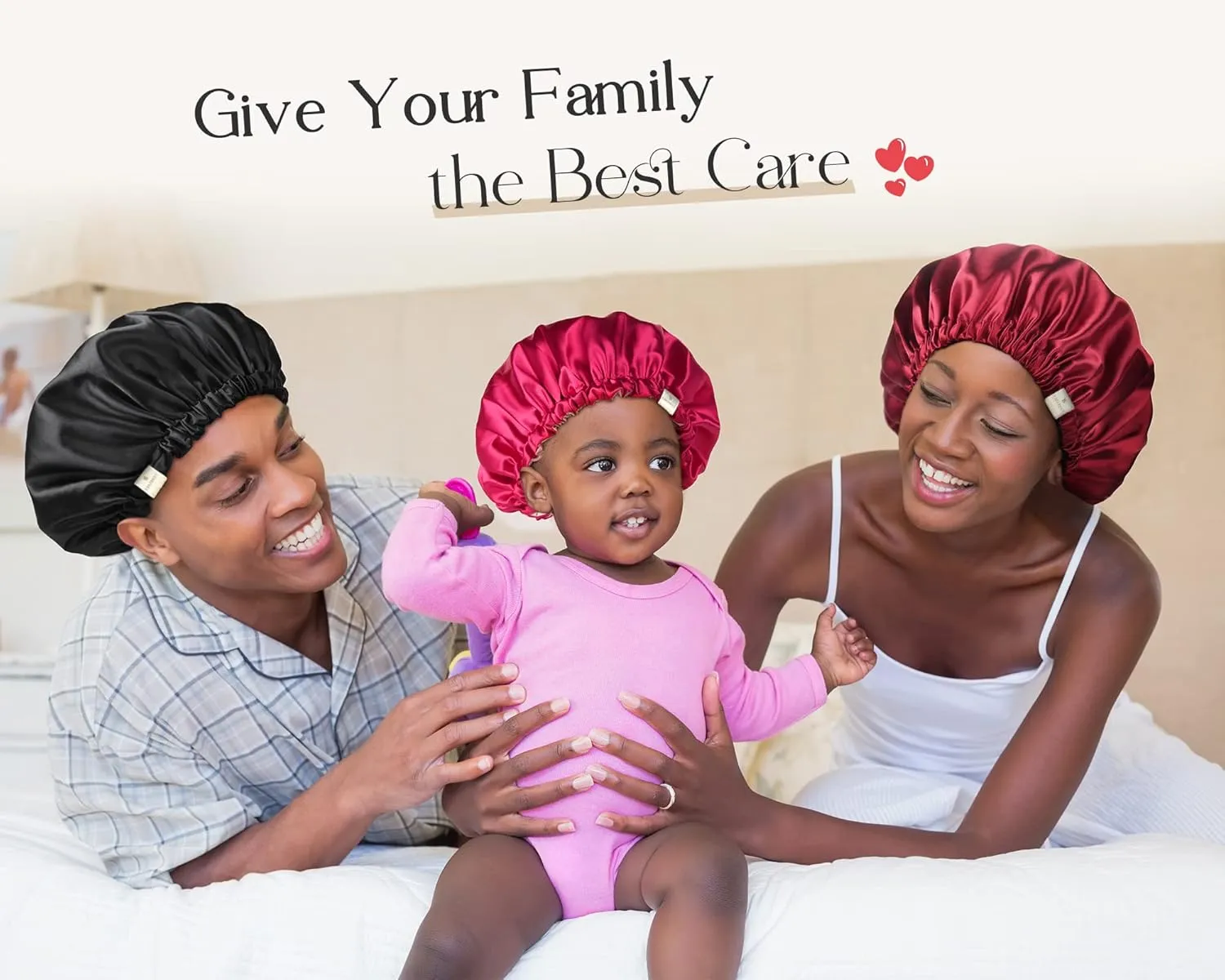 YANIBEST Silk Bonnet Satin Bonnet for Sleeping Women and Men, Adjustable Double Layer Hair Bonnet for Curly Braids Hair