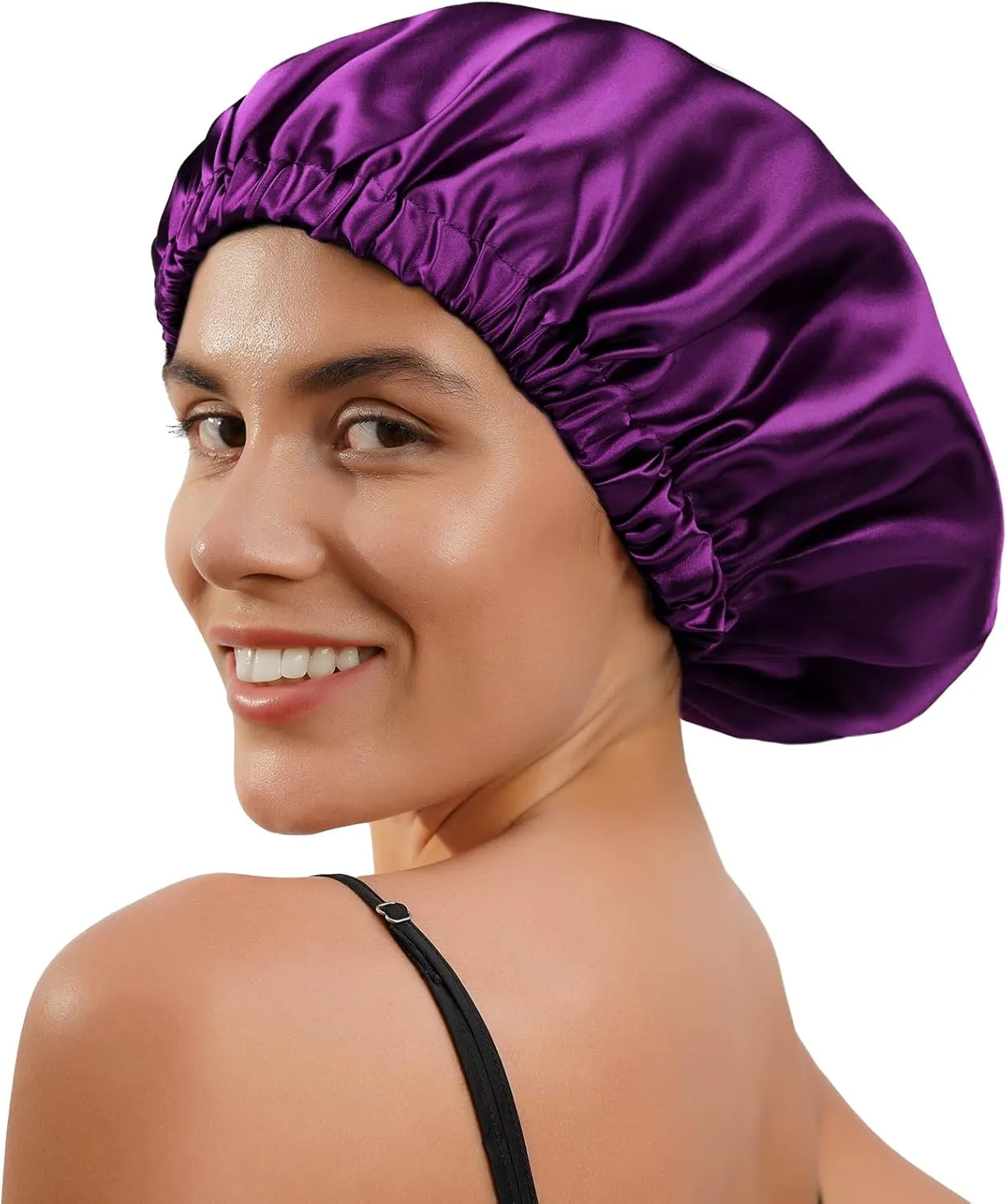 YANIBEST Silk Bonnet Satin Bonnet for Sleeping Women and Men, Adjustable Double Layer Hair Bonnet for Curly Braids Hair