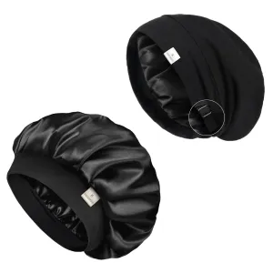 YANIBEST Slouchy Beanie Hat Satin Lined Sleep Cap Bonnet for Men Hair Bonnet for Sleeping Double Layer Bonnets