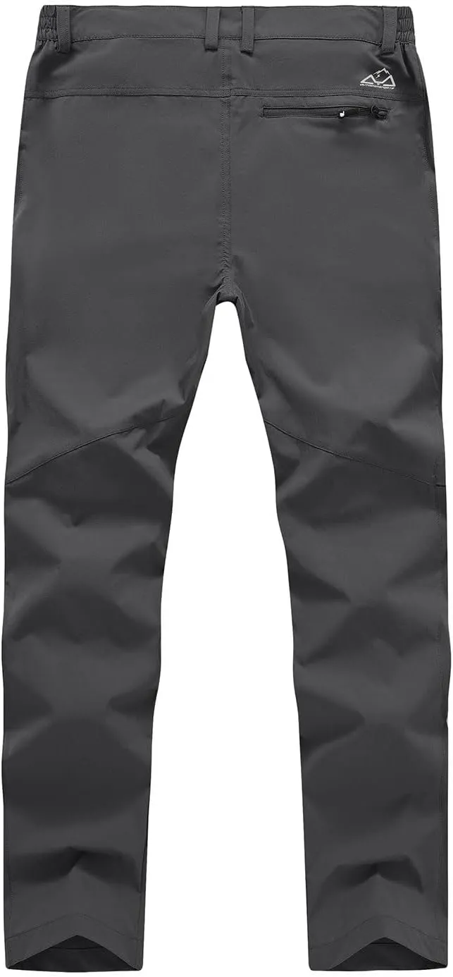 YSENTO Men's Cargo Hiking Pants Lightweight 5 Zipper Pockets Stretch Quick Dry Camping Fishing Travel Pants