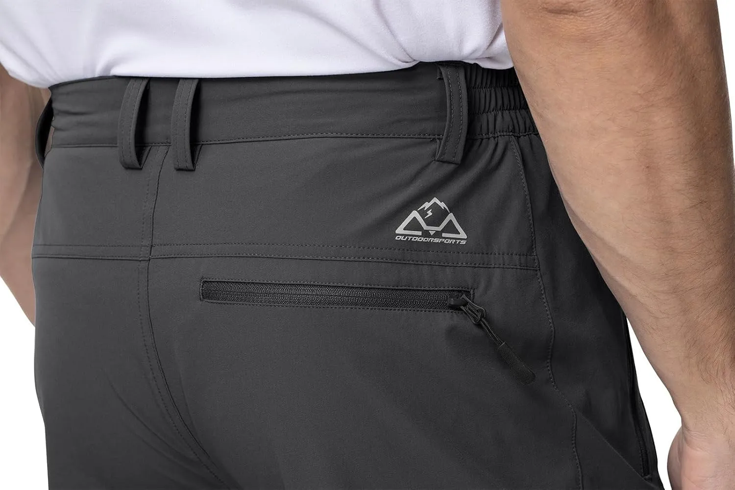 YSENTO Men's Cargo Hiking Pants Lightweight 5 Zipper Pockets Stretch Quick Dry Camping Fishing Travel Pants