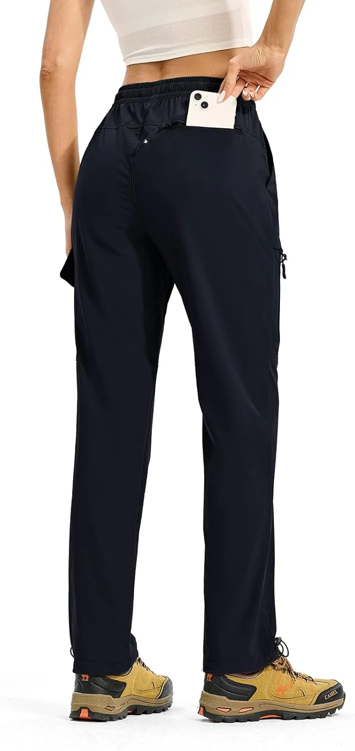 YSENTO Womens Cargo Pants Lightweight Water Resistant Quick Dry Camping Travel Hiking Pants with Pockets