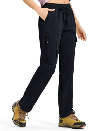 YSENTO Womens Cargo Pants Lightweight Water Resistant Quick Dry Camping Travel Hiking Pants with Pockets
