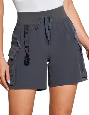 ZUTY Women's Cargo Hiking Shorts for Camping Travel Outdoor Athletic with Zipper Pockets Quick Dry Water Resistant Summer